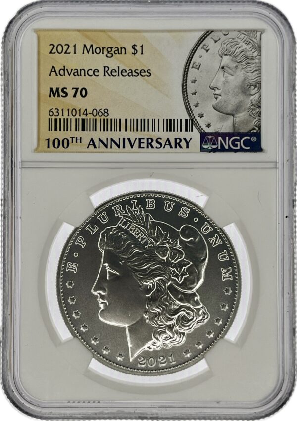 2021 $1 Morgan & Peace Dollar 6 Coin Set NGC MS70 100th Anniversary - Image 10